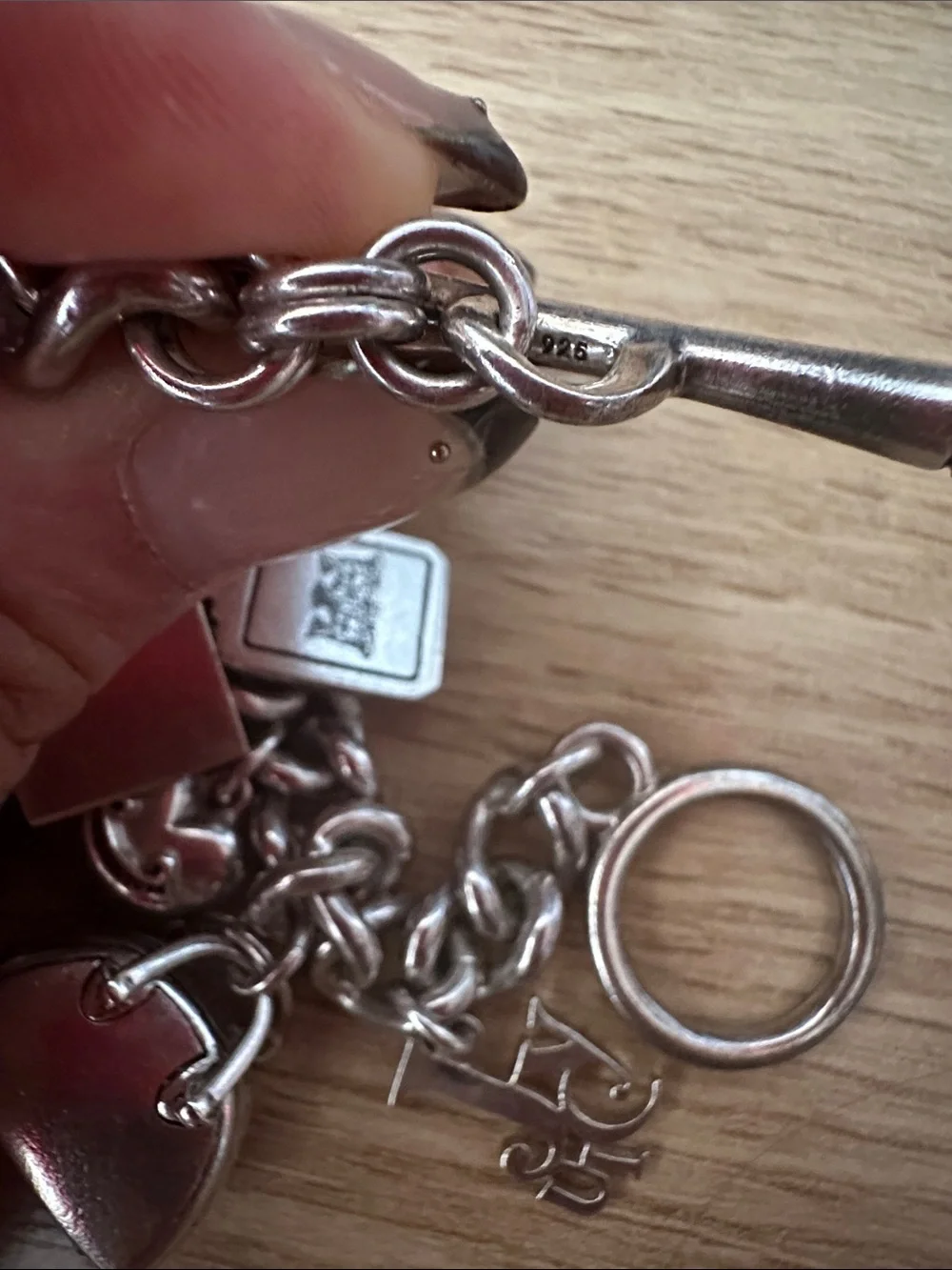 Juicy Couture Y2K 925 Sterling Silver Charms Bracelet 💯% Authentic